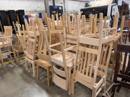 Approx. 34 Assorted Unfinished Chairs