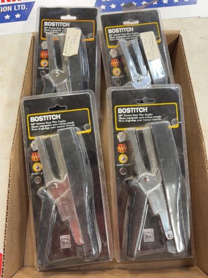 Bostitch B8 Xtreme Duty Plier Staplers, Qty 4