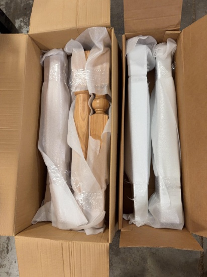 2 Sets Oak and Maple Dining Room table Legs