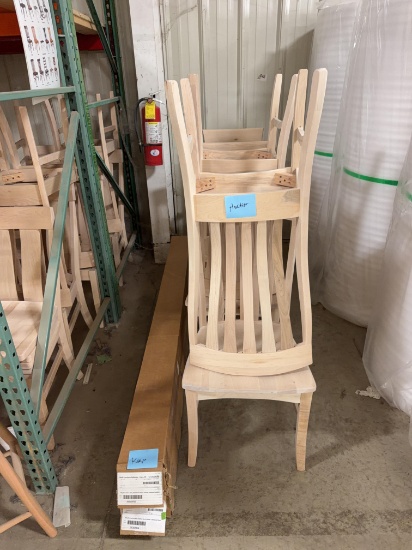 6 Maple Unfinished Chairs
