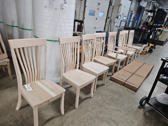 8 - Maple Unfinished Chairs