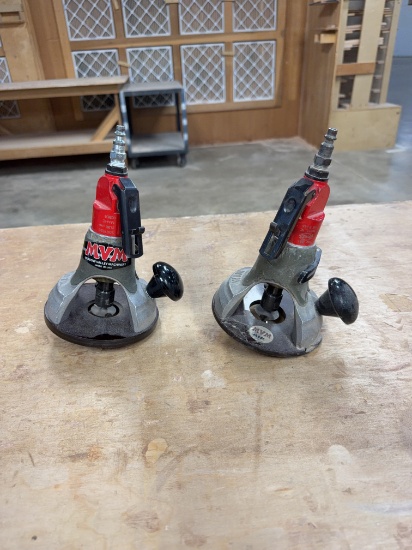 2 MVM Sioux Pneumatic Routers with Comfort Grip Bases