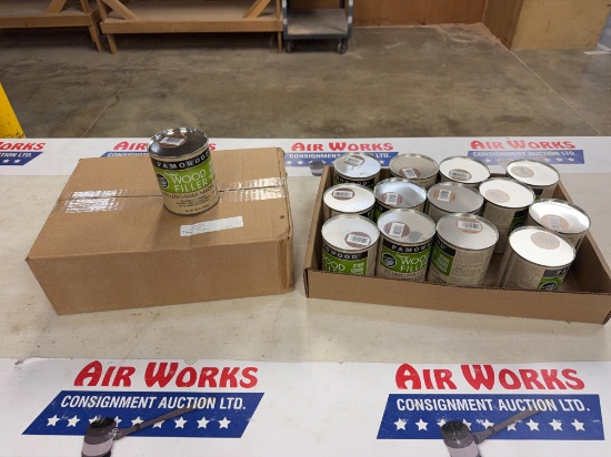 26 Cans Oak and Walnut Famowood Original Wood Filler