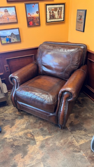 Brown Leather Arm Chair