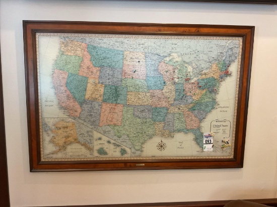 Rand McNally United States Classic Edition Magnetic Travel Map in Framed Display Frame