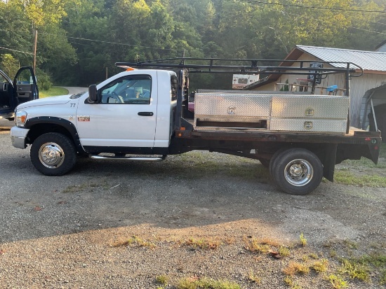 (Inv.30062) 2009 Dodge Ram 3500 Heavy Duty Flatbed Truck - Cummins Diesel - Dually - 293,935 Miles