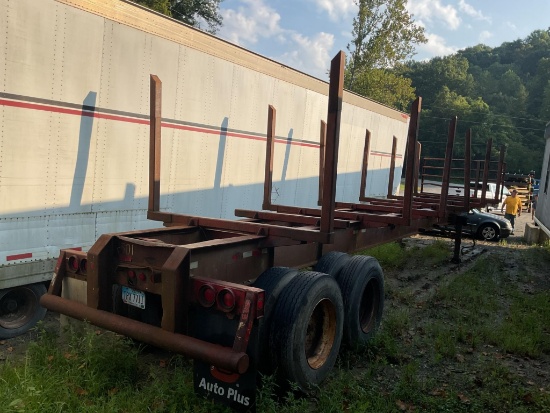 (Inv.30071) 1995 Clark Log Trailer - Tandem Axle - Steel Log Hauler - VIN 1CD214205HA003065