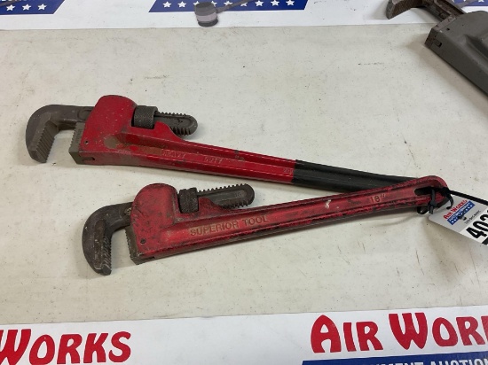 24" Jobsmart & Superior Tool 18" Pipe Wrenches