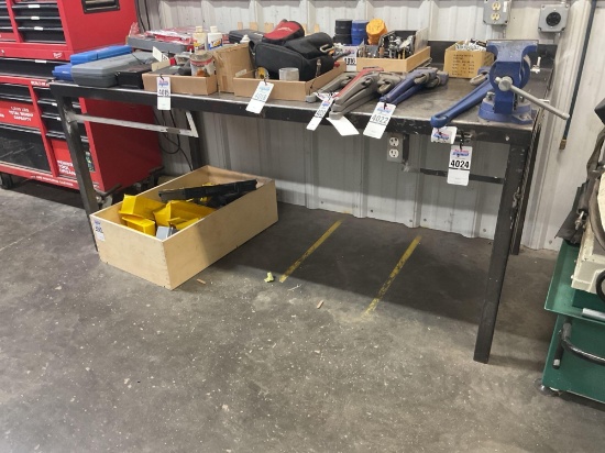 Heavy Duty Steel Worktable with Central Forge Vise