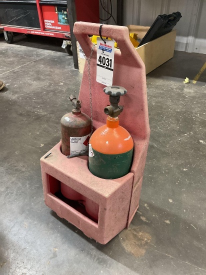 Portable Oxy-Acetylene Torch Kit w/ Carrying Cart & Cylinders