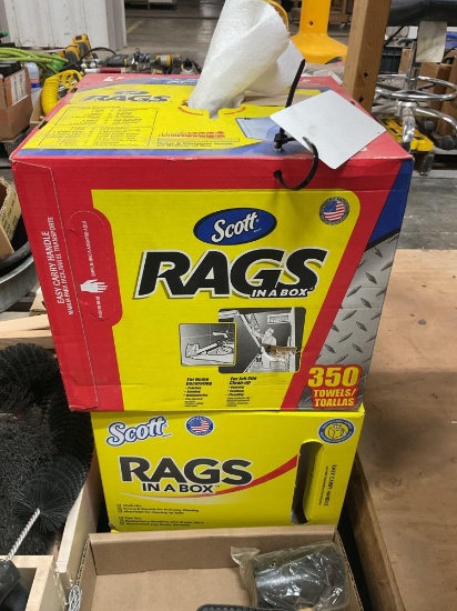 2 Partial Boxes Scott Rags in a Box Shop Towels