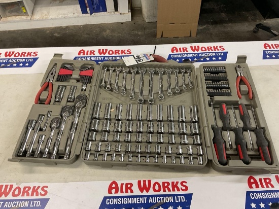 Crescent Mechanics Tool Set w/ Sockets, Wrenches, Hex Keys & Screwdrivers