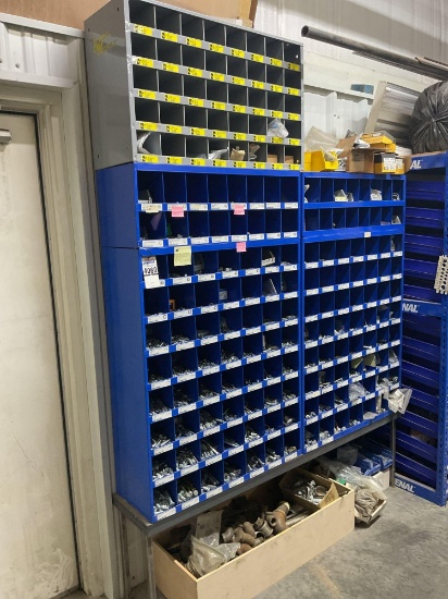 Industrial Bolt Bin Cabinets w/ Assorted Bolts Nuts and Washers