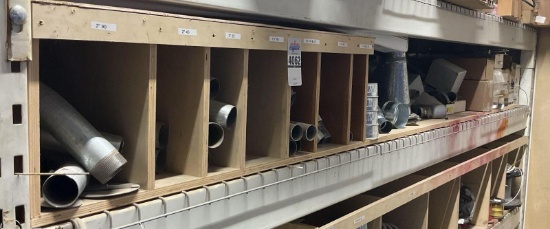 Contents Of 2nd Shelf, Assorted Electrical Conduit, Ductwork Fittings & Sheet Metal Components