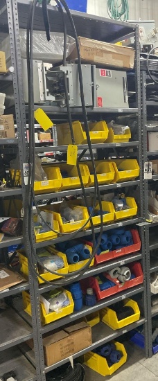 Shelf and Contents, Assorted Provost Air Line Fittings and Electrical Control Boxes