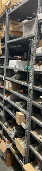 Industrial Shelving Unit w/ Assorted Maintenance, Pneumatic & Machine Parts Inventory