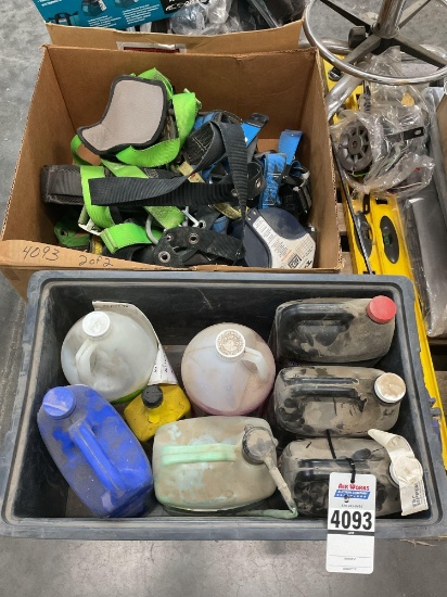 Safety Harnesses, Assorted Oils and Tube Sealant
