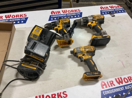 DeWalt 20V MAX XR Drill/Driver, Hammer Drill, Impact Driver, Chargers & Batteries