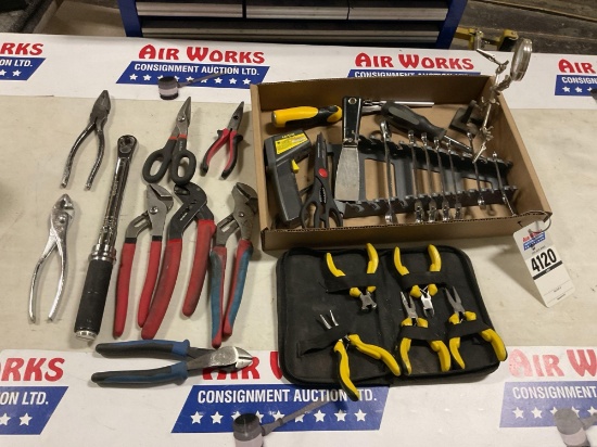 Pliers, Ratchet, Helping Hands Soldering Stand & Hand Tool Assortment