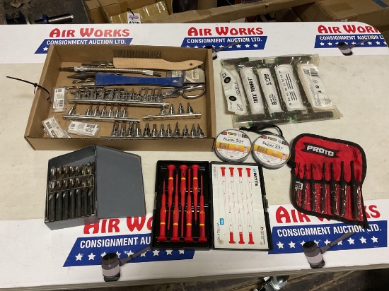Proto Punch Set, Wiha Precision Screwdriver Set, Socket Bit Assort. & Eklind Trox T Handle Wrenches