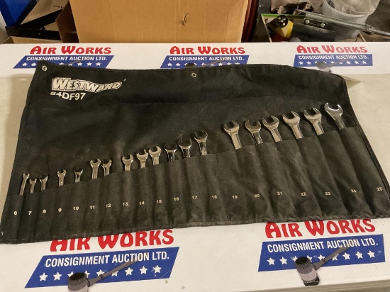 Westward Metric Combination Wrench Set, 6mm-25mm, Model 54DF97