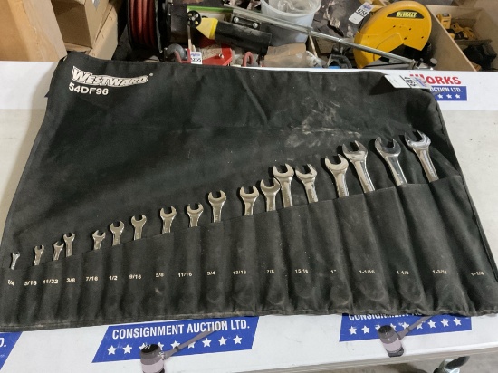 Westward SAE Combination Wrench Set, 1/4" to 1-1/4", Model 54DF96