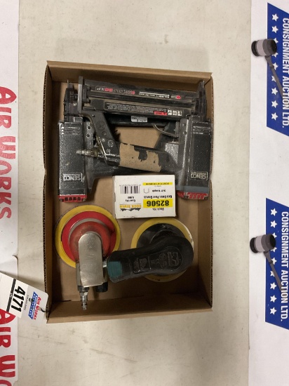 2 SENCO FinishPro XP Finish Nailer, 2 Dynabrade Air Sanders & Bostitch Finish Nails