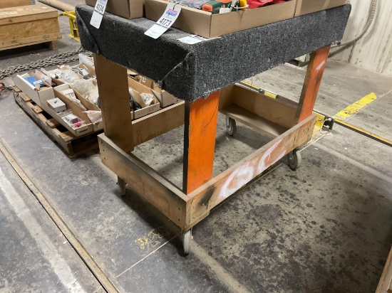 Padded Top Wooden Cart, Contents Not Included