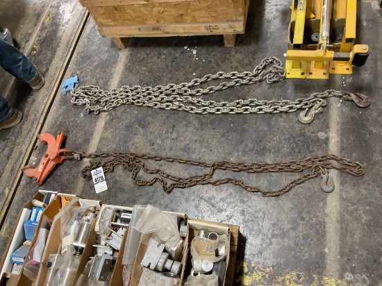 Pallet puller With Chain, 20' Double Hook Chain