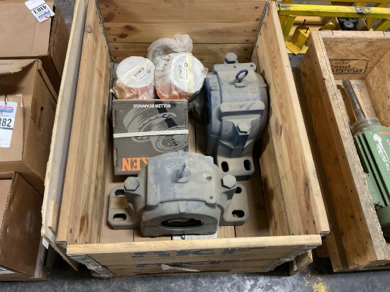 SKF SAF 526 Split Pillow Block Bearing Housings & Roller Bearings, Timken Roller Bearings