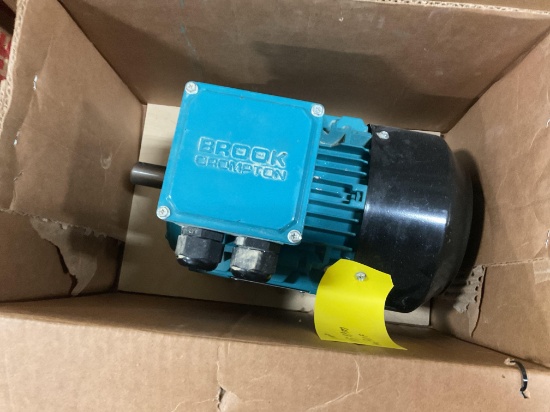 Brook Crompton 1 HP 3-Phase Industrial Electric Motor, Model PA6M001-2,