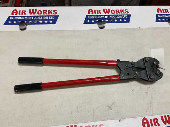 Heavy-Duty Manual Cable Lug Crimper, Long Handle Compression Crimping Tool