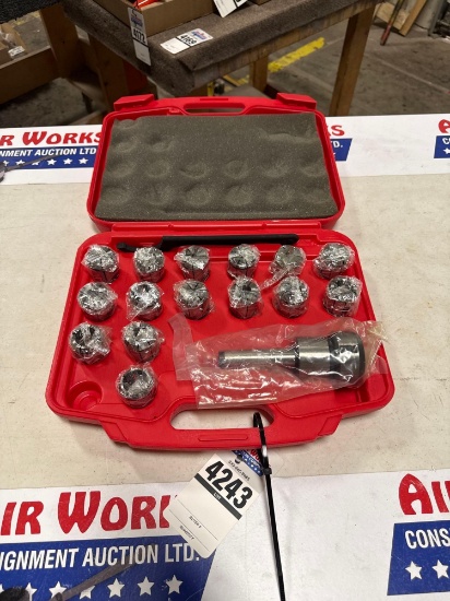South Bend ER Collet Chuck Set w/ Assorted ER Collets in Case