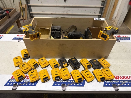 DeWalt 20V MAX Batteries, Chargers & 2 Impact Drivers