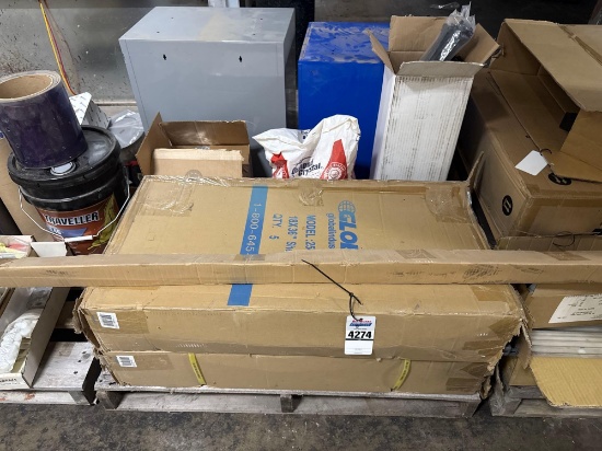 Pallet Lot Global 18" x 36" Shelf Units, Ice Melt, Flex Duct Hose