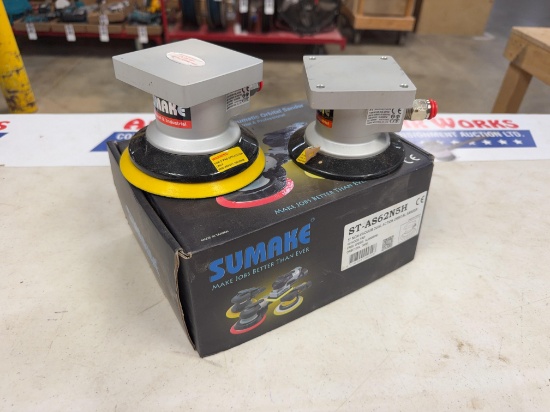 2 New Unused Sumake ST-AS62N5H 5" Dual Action Orbital Air Sander