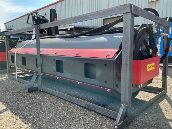 New Unused Raytree RMVR76 Vibratory Roller Skid Loader Attachment
