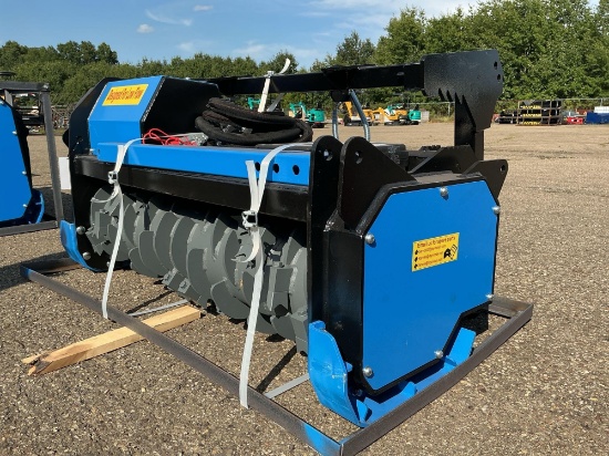 New Unused Raytree RMBD50 Drum Mulcher Skid Loader Attachment