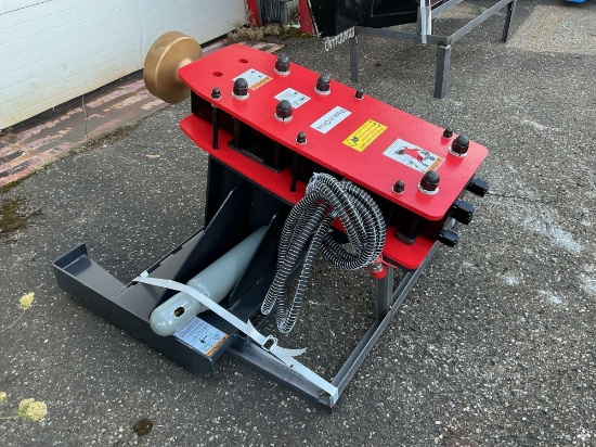 New Unused Raytree RMPP680 Post Pounder Skid Loader Attachment