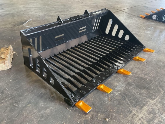 New Unused GIYI RB44 Mini Skid Steer Rock Bucket, 44" Wide