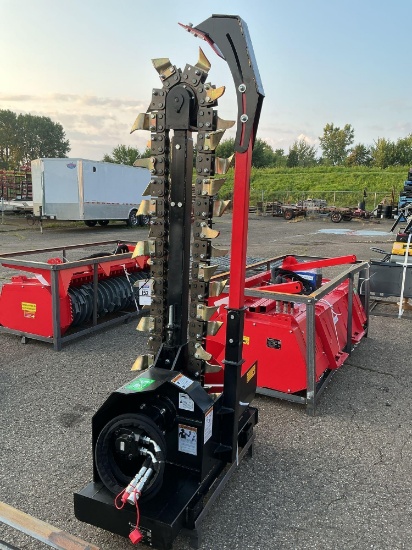 New Unused Raytree RMT48 Trencher Skid Loader Attachment