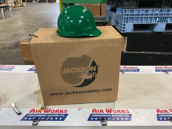 Jackson Safety Green Hard Hats with Pinlock Suspension - Case of 12