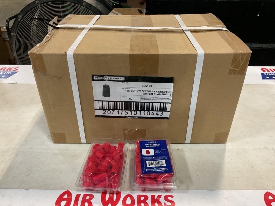 Jones Stephens E25129 Red Screw-On Wire Connectors - Bulk Case Lot