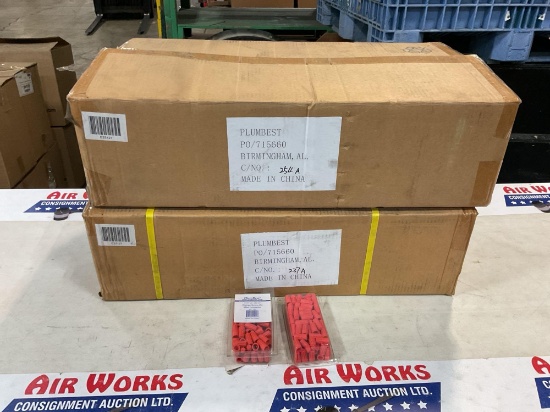 Qty. 2 PlumbBest E25-127 Orange Screw-On Wire Connectors - Bulk Case Lot