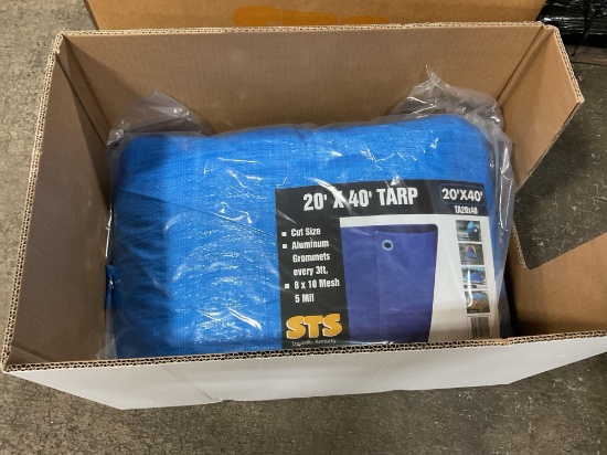 Qty. 1 STS 20' x 40' Blue Poly Tarp