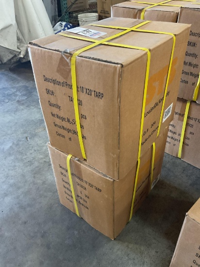 Qty. 2 STS 10' x 20' Blue Poly Tarps, 2 Cases of 6 Per Case