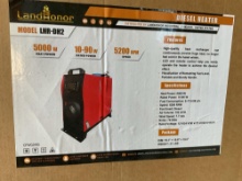 New Unused LandHonor 5000W Portable Diesel Air Heater, Model LHR-DH2, LCD Display & Remote Control