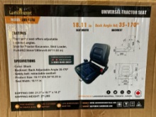 New Unused LandHonor Universal Tractor Seat with Adjustable Backrest & Seat Belt, Model LHR-TS18