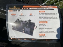 New Unused LandHonor SGB-11-72W Heavy-Duty Grapple Bucket Attachment - 72" Wide