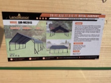 New Unused LandHonor LHR-MC2013 20' x 20' x 13' Heavy-Duty Metal Carport - 14,000 lb Snow Load
